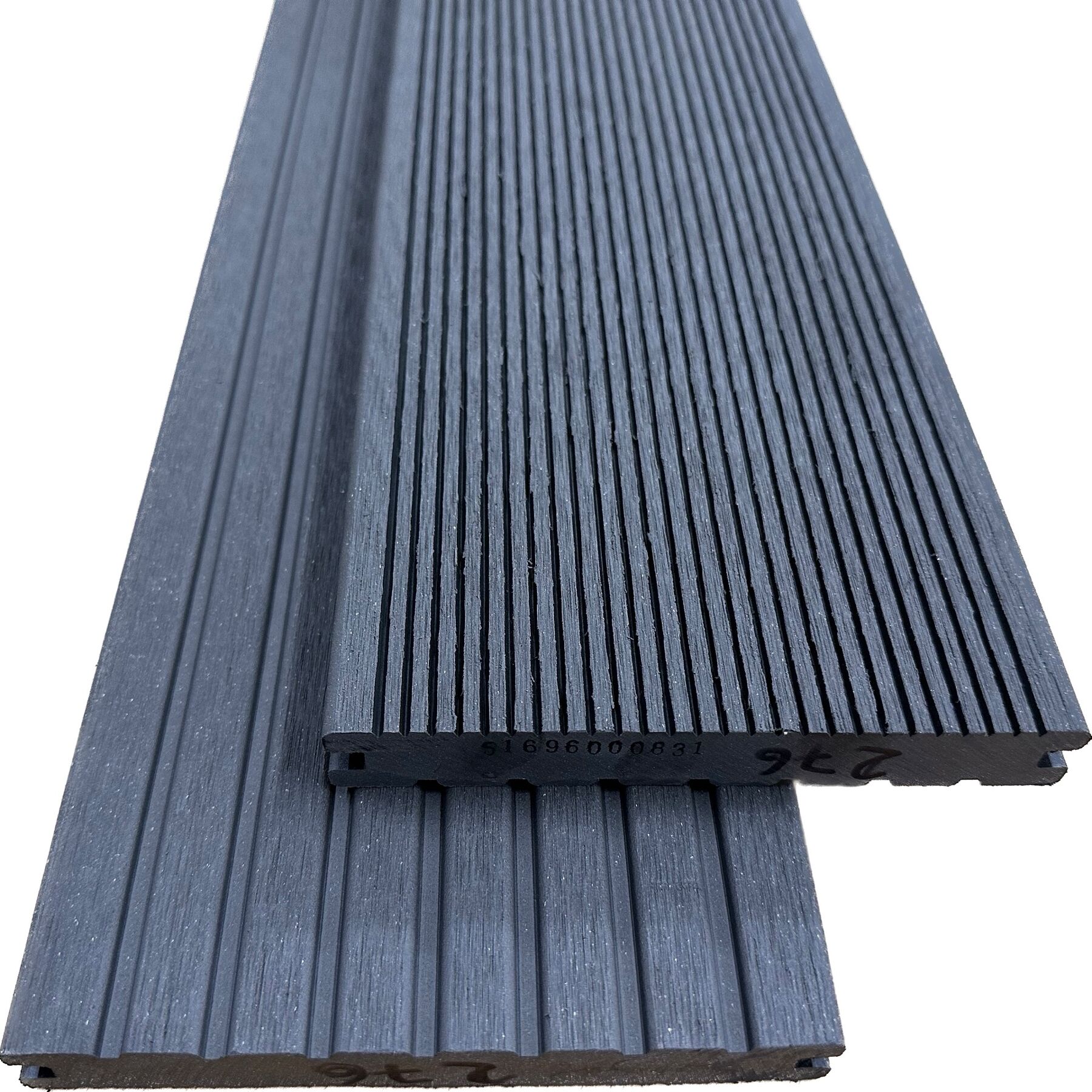 WPC Terrassendielen, Massiv Anthrazit 20x145x2900 mm