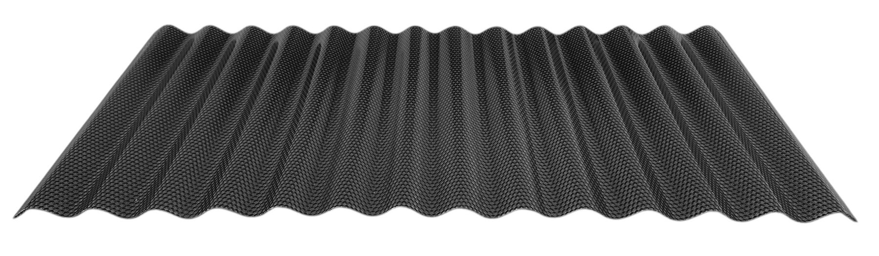 Polycarbonat Wellplatte mit Wabenstruktur DP 76/18, Anthrazit