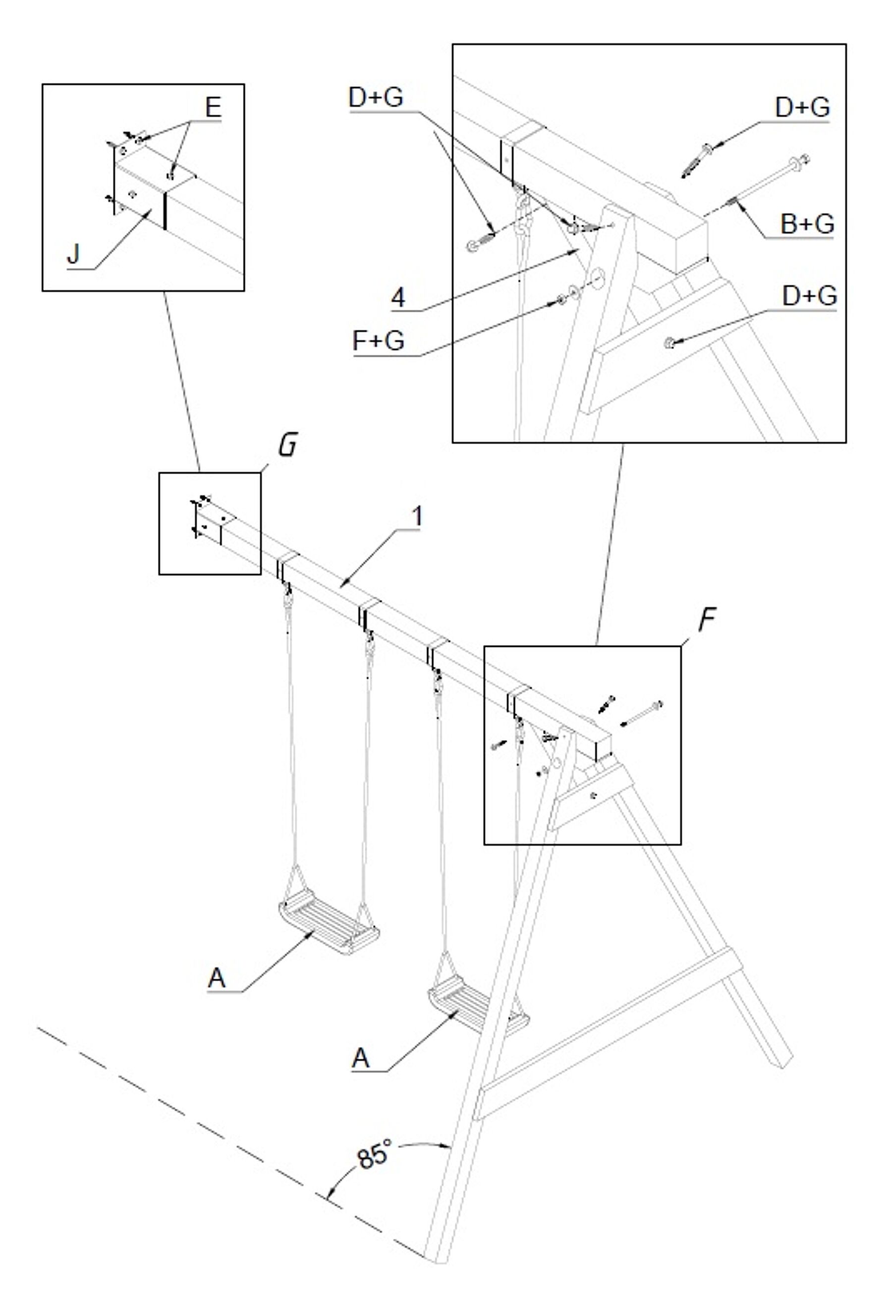 Palmako Kinderschaukel Jesper (Separat)