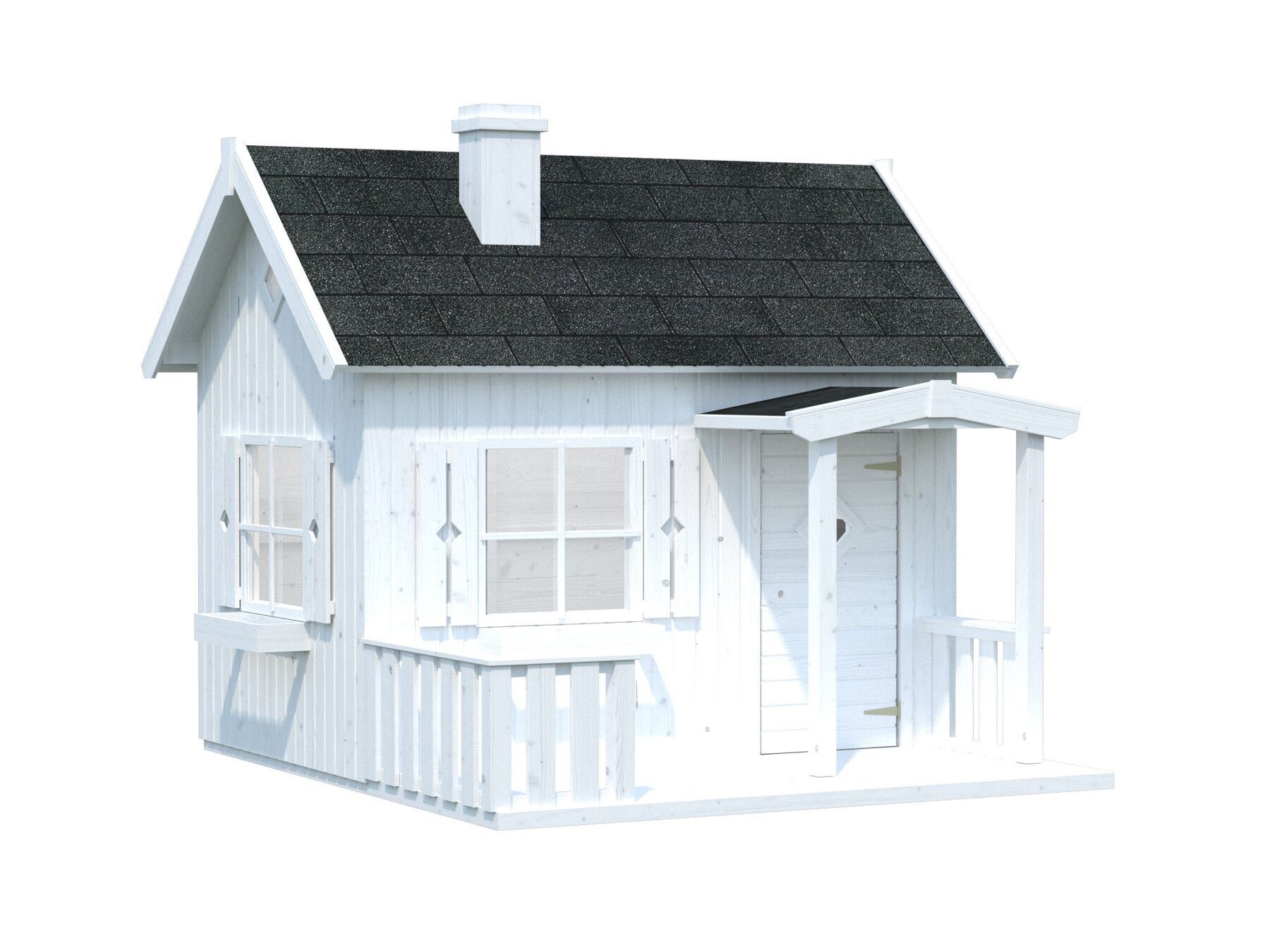 Kinderspielhaus Otto 3,6 m² - Grundierung weiß