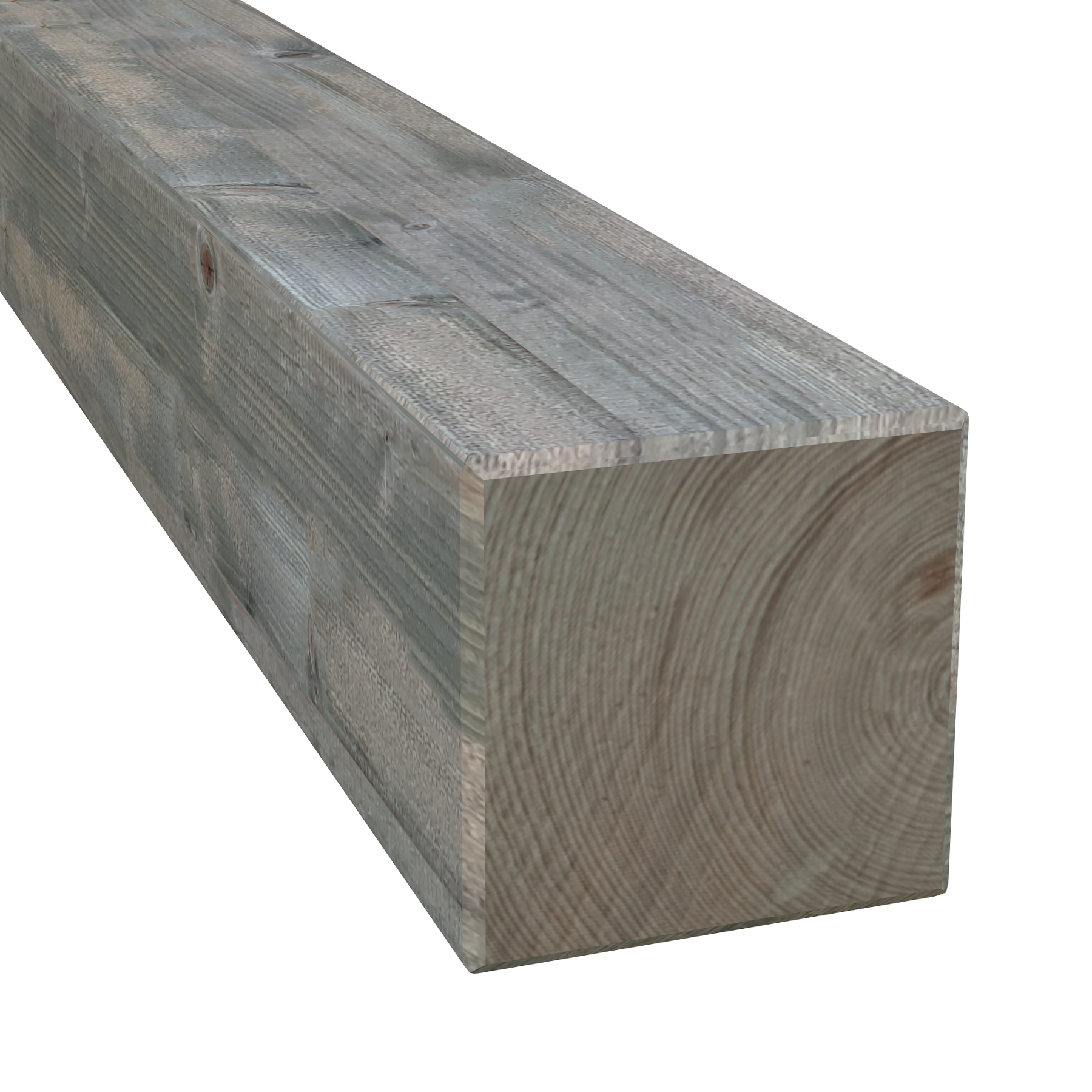 Pfosten aus Massivholz, 70x70x1000 mm Grau kesseldruckimprägniert