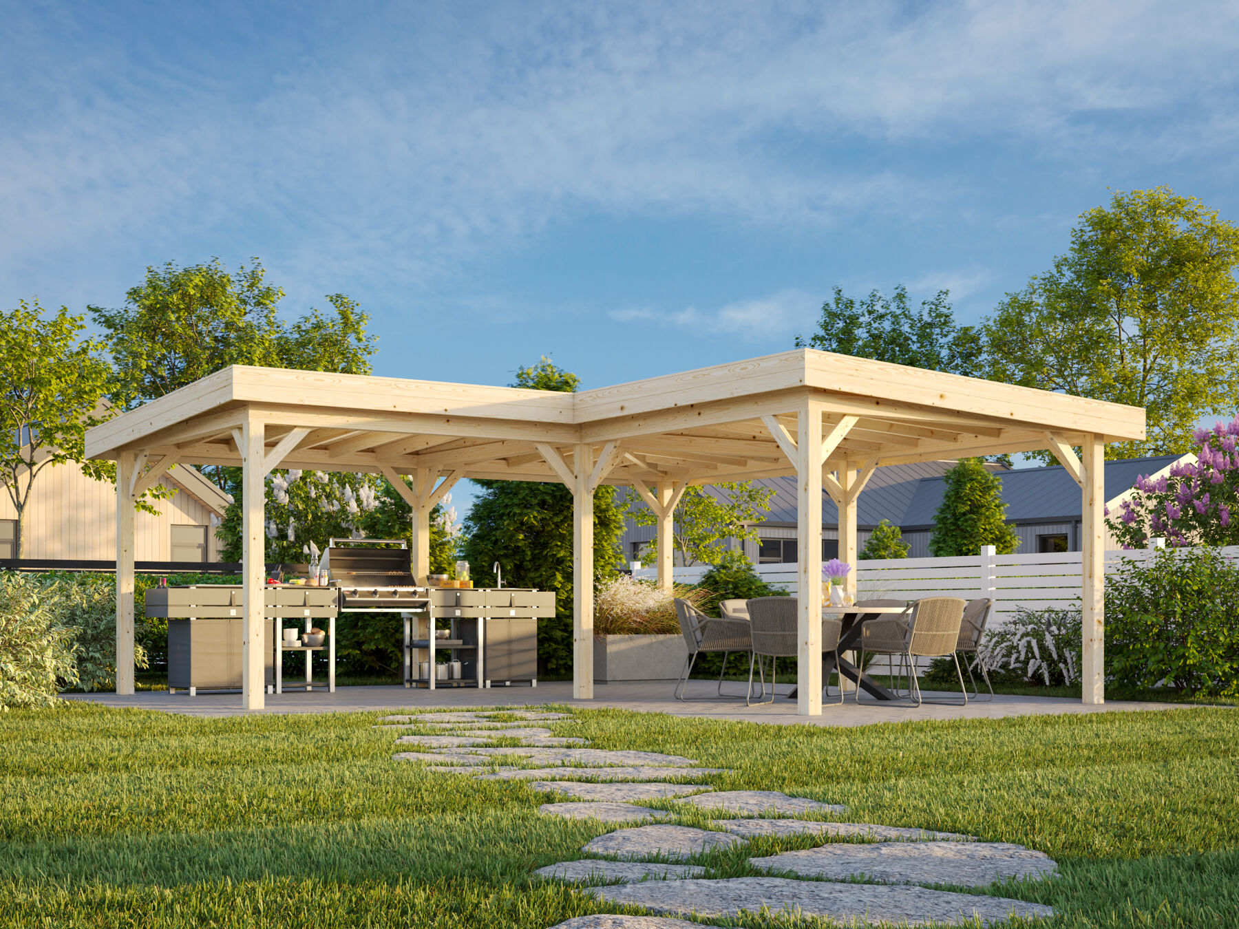 Wohnen, Veranda, Terrasse, Pergola, Gras, Wohnen, Veranda, Terrasse, Pergola, Gras