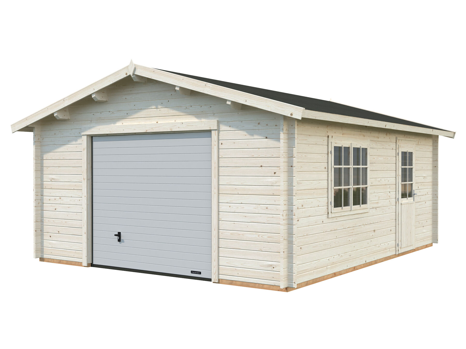 Holzgarage Roger 23,9 m² Mit Sektionaltor