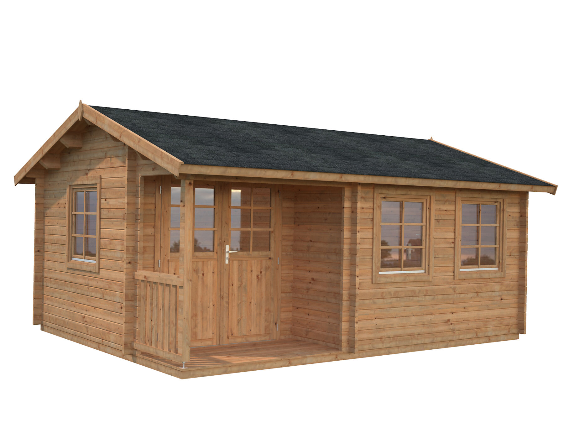 Gartenhaus Susanna 16,4 m² Hellbraun 