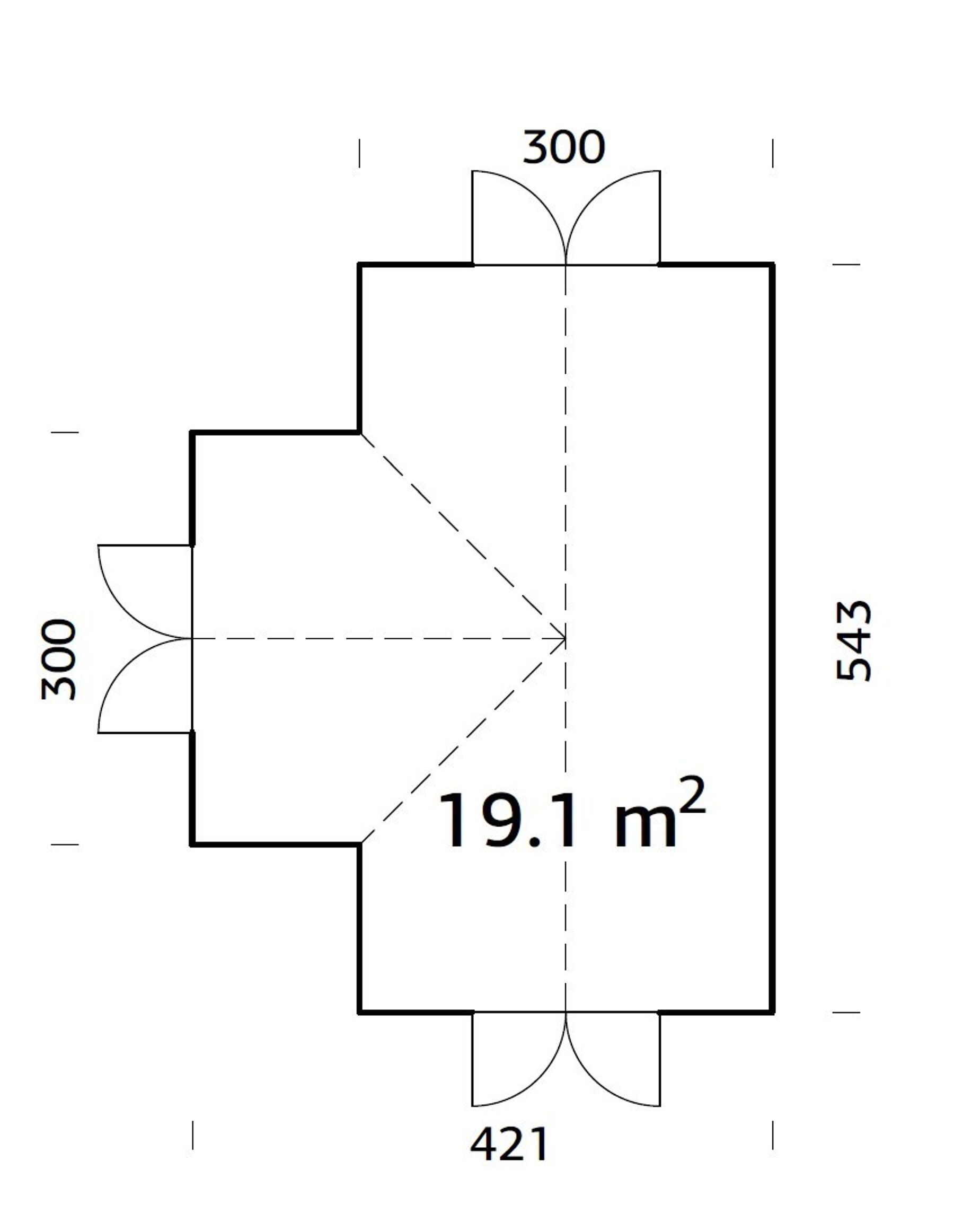 Gewächshaus Emilia 19,1 m²