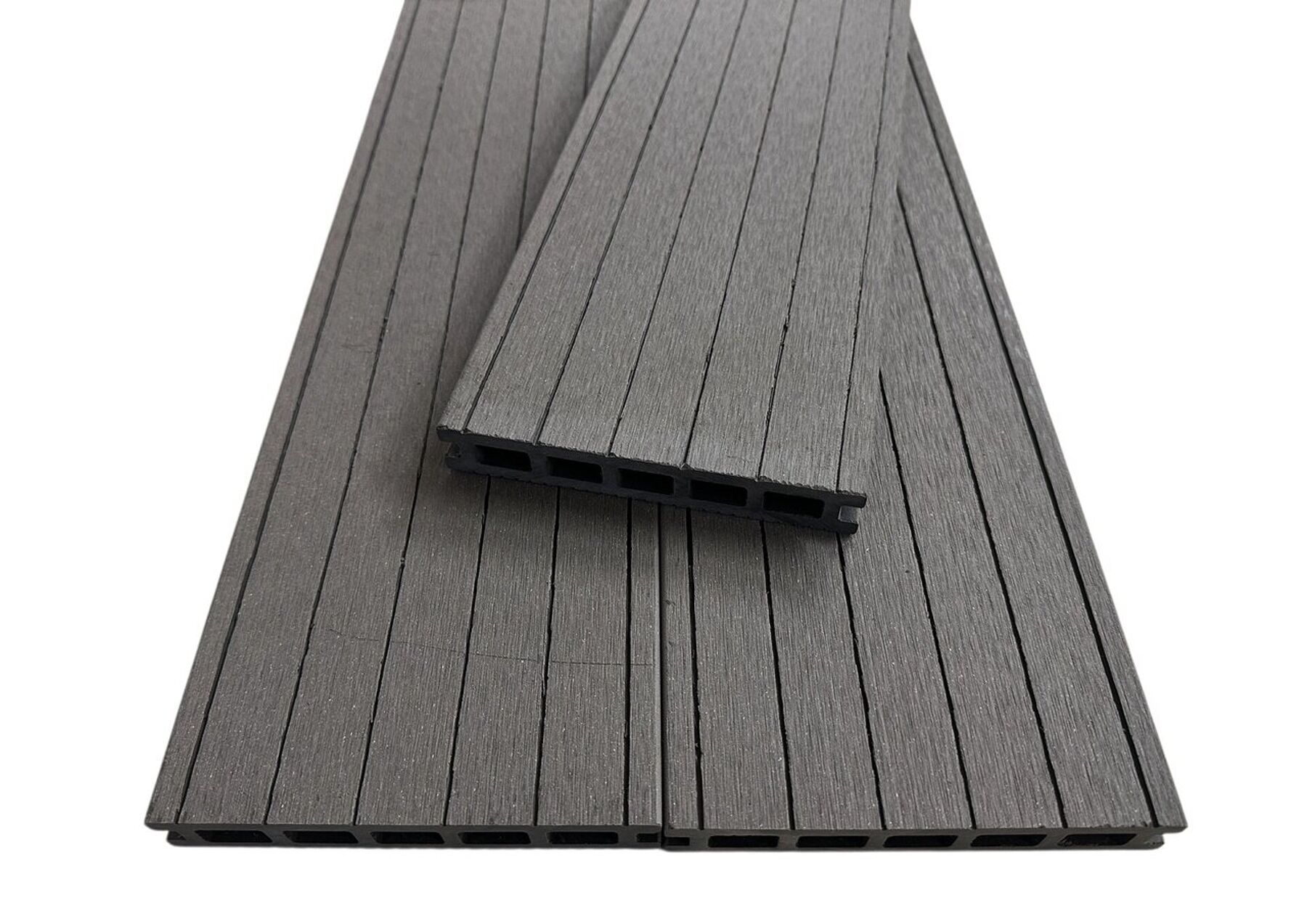 WPC Terrassendielen Hohlkammer 22 x 140 mm Grau WPC Terrassendielen Hohlkammer 22 x 140 mm Grau