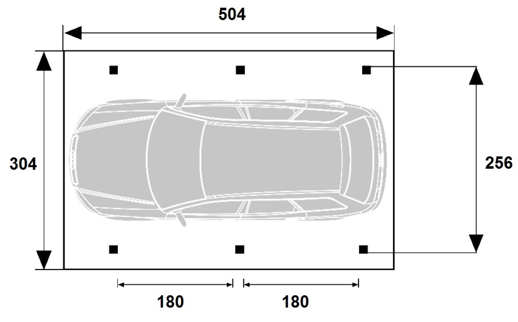 Carport Amrum 1 KDI Grün
