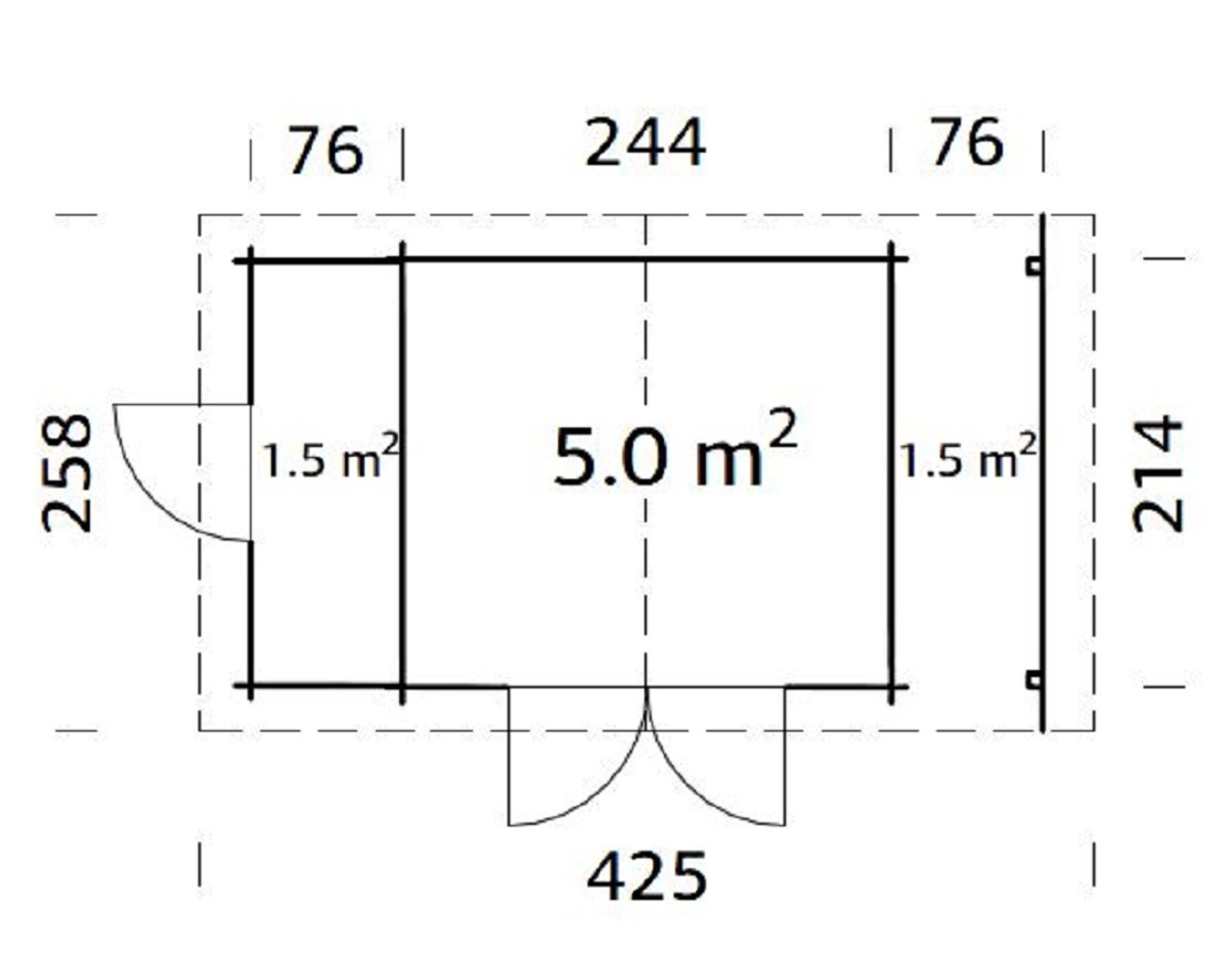 Gerätehaus WW-117 FSC Mix 6,6 m²