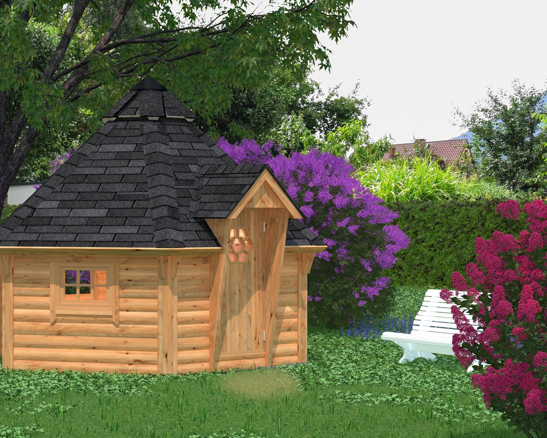 Grillkota Eva 8,7 m² Hellbraun