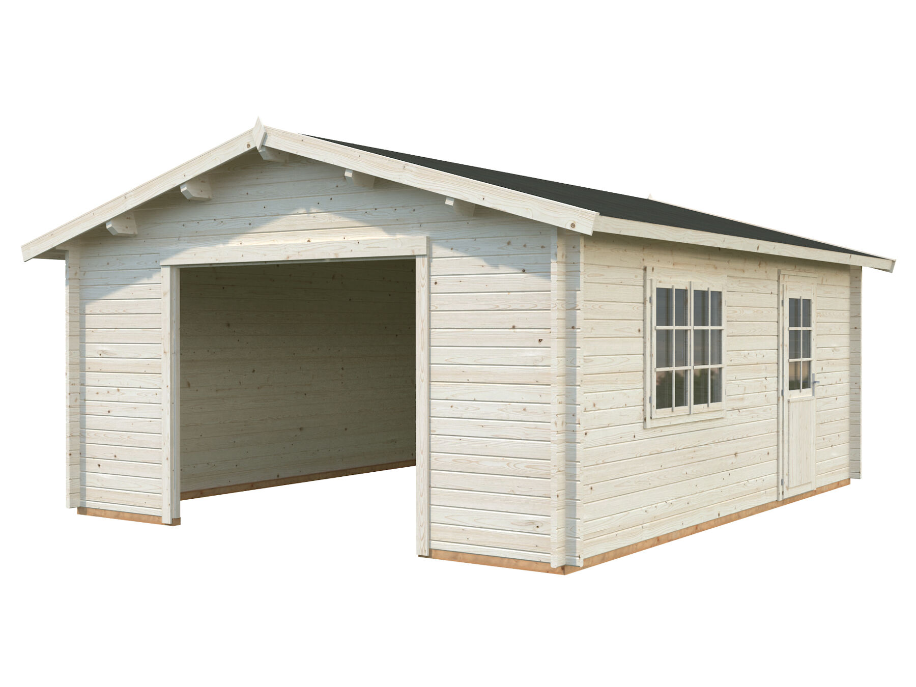 Holzgarage Roger 27,7 m² Ohne Tor Holzgarage Roger 27,7 m² Ohne Tor