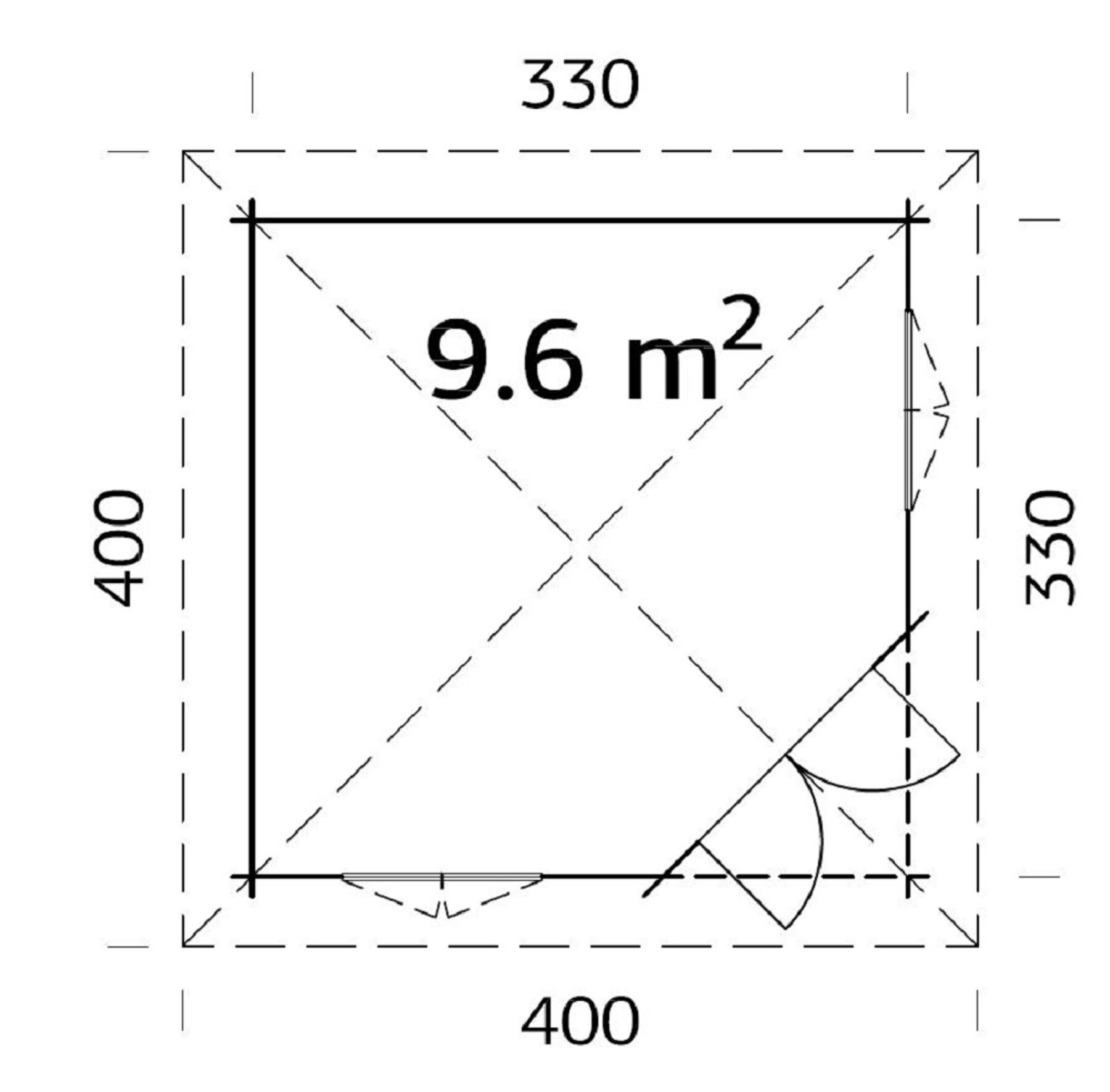 Pavillon Melanie 9,9 m² Transparent