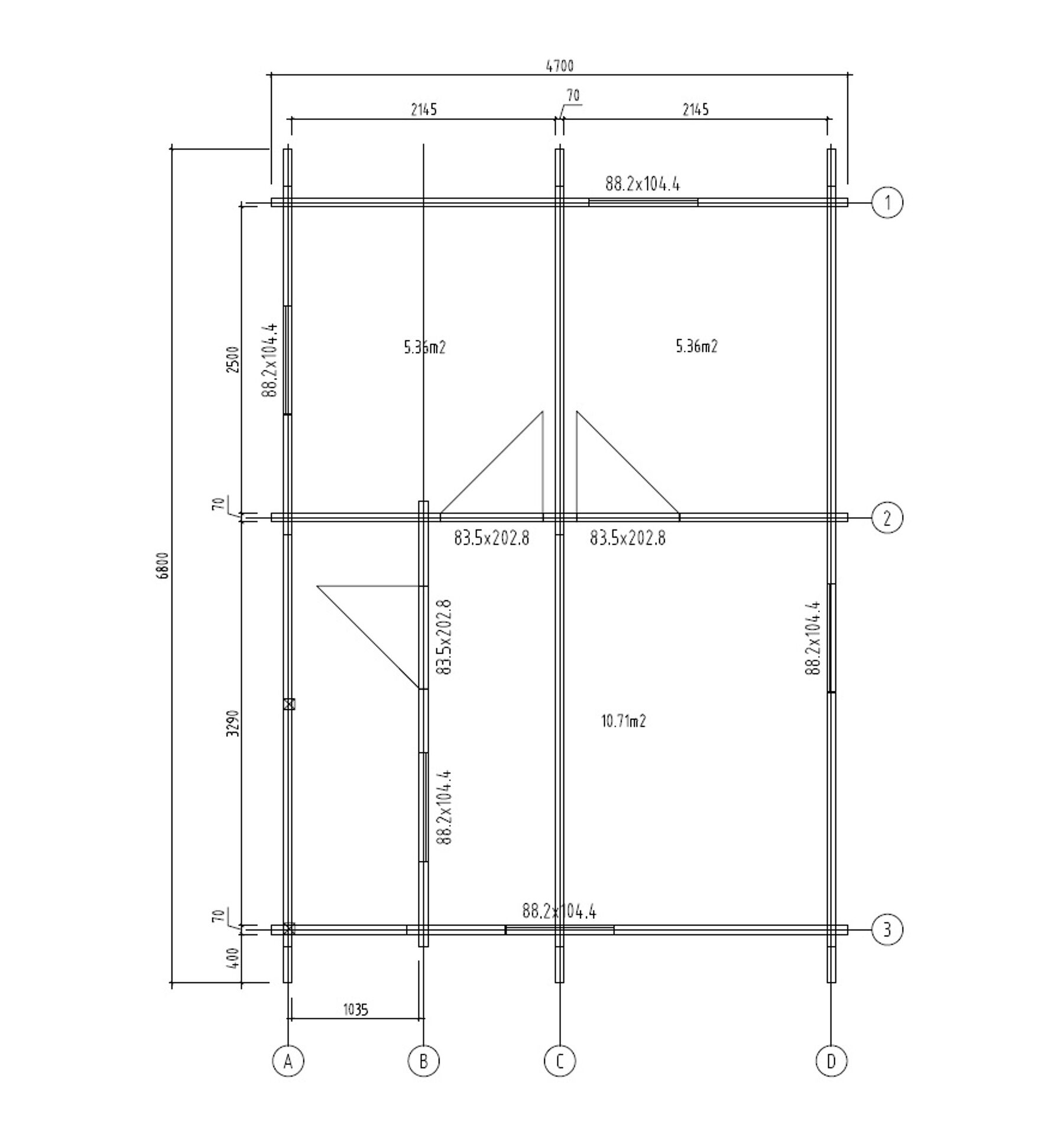 Ferienhaus Sandra 21,5+3,7 m²