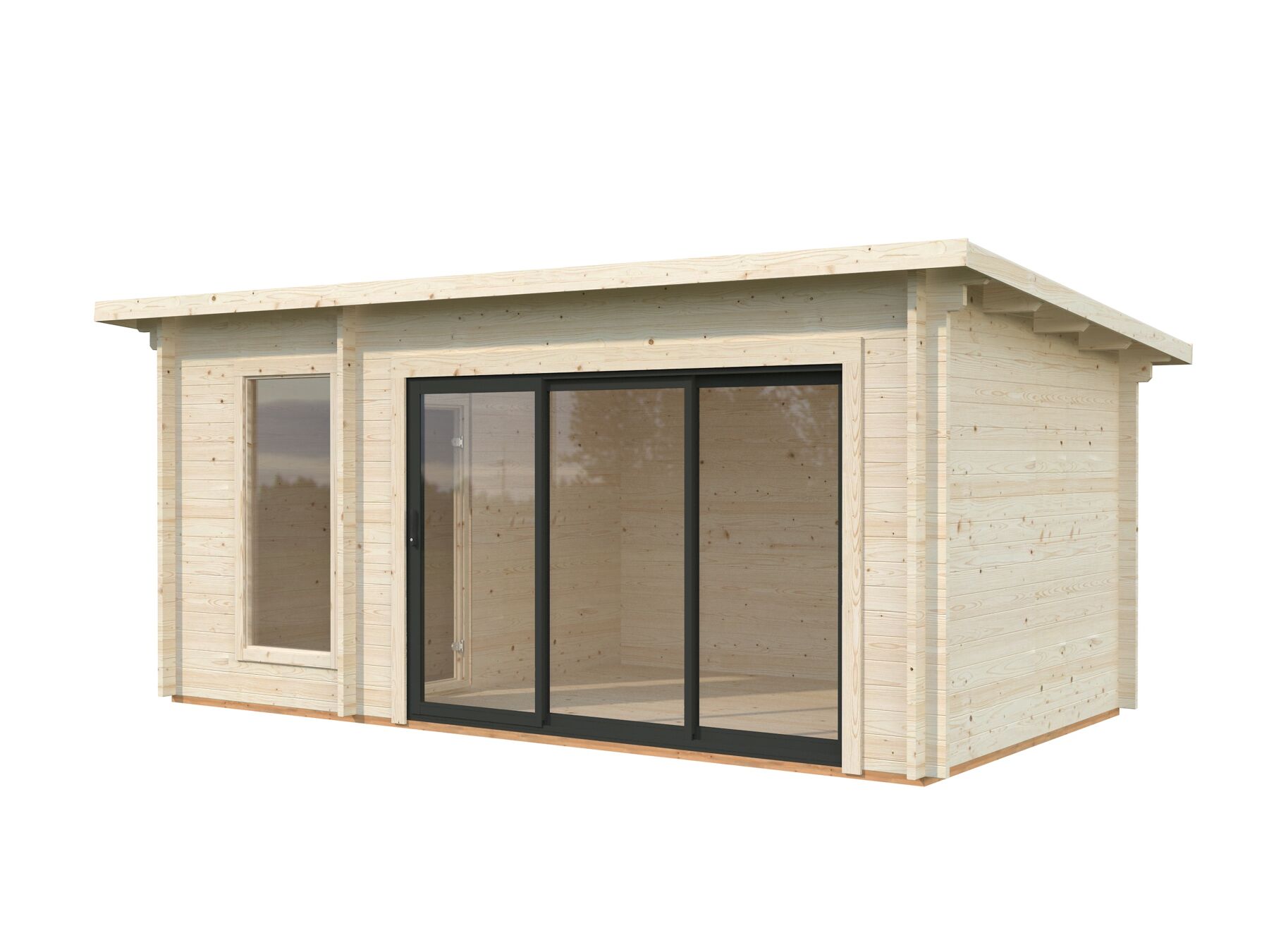 Saunahaus Sanna 12,8 m² mit Schiebetür