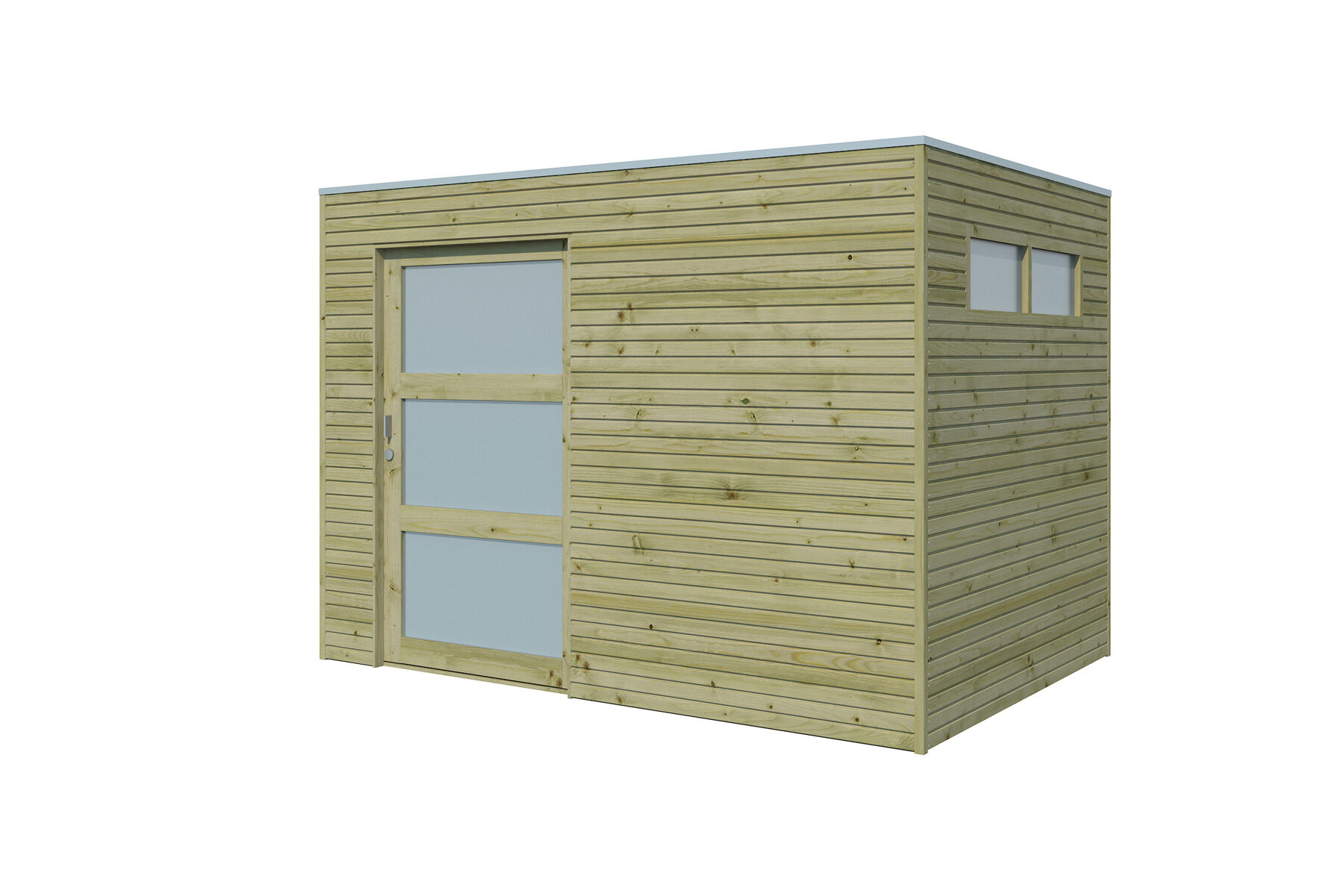 Gartenhaus David Cube 1 - 6,0 m² in KDI Grün