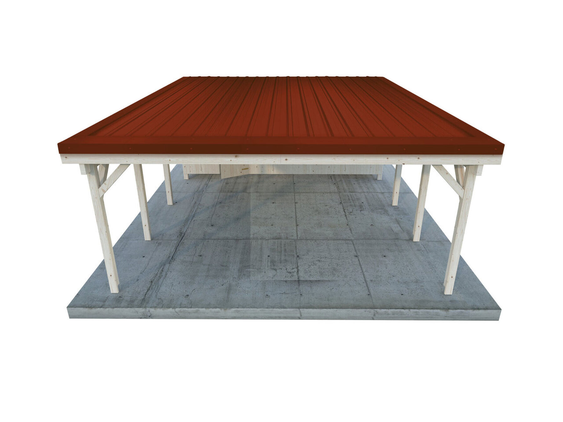 Trapezblechdach für Doppelcarport Baltrum 1