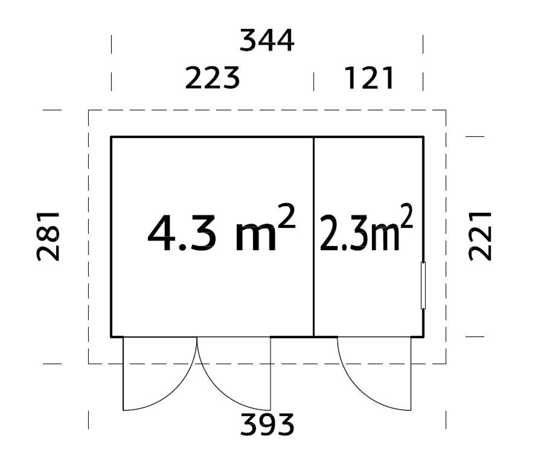 Gerätehaus Kalle 6,6 m²