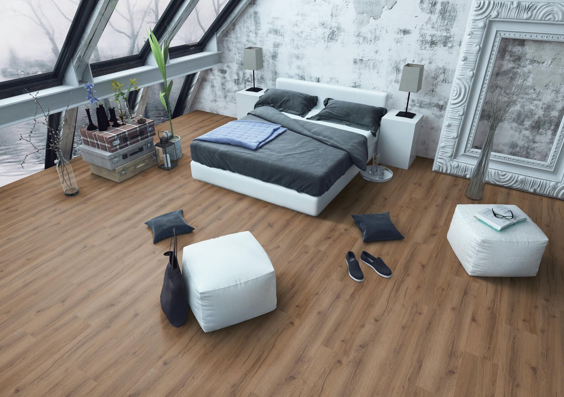 Klick-Vinylboden Eiche Pyrus inkl. Trittschalldämmung