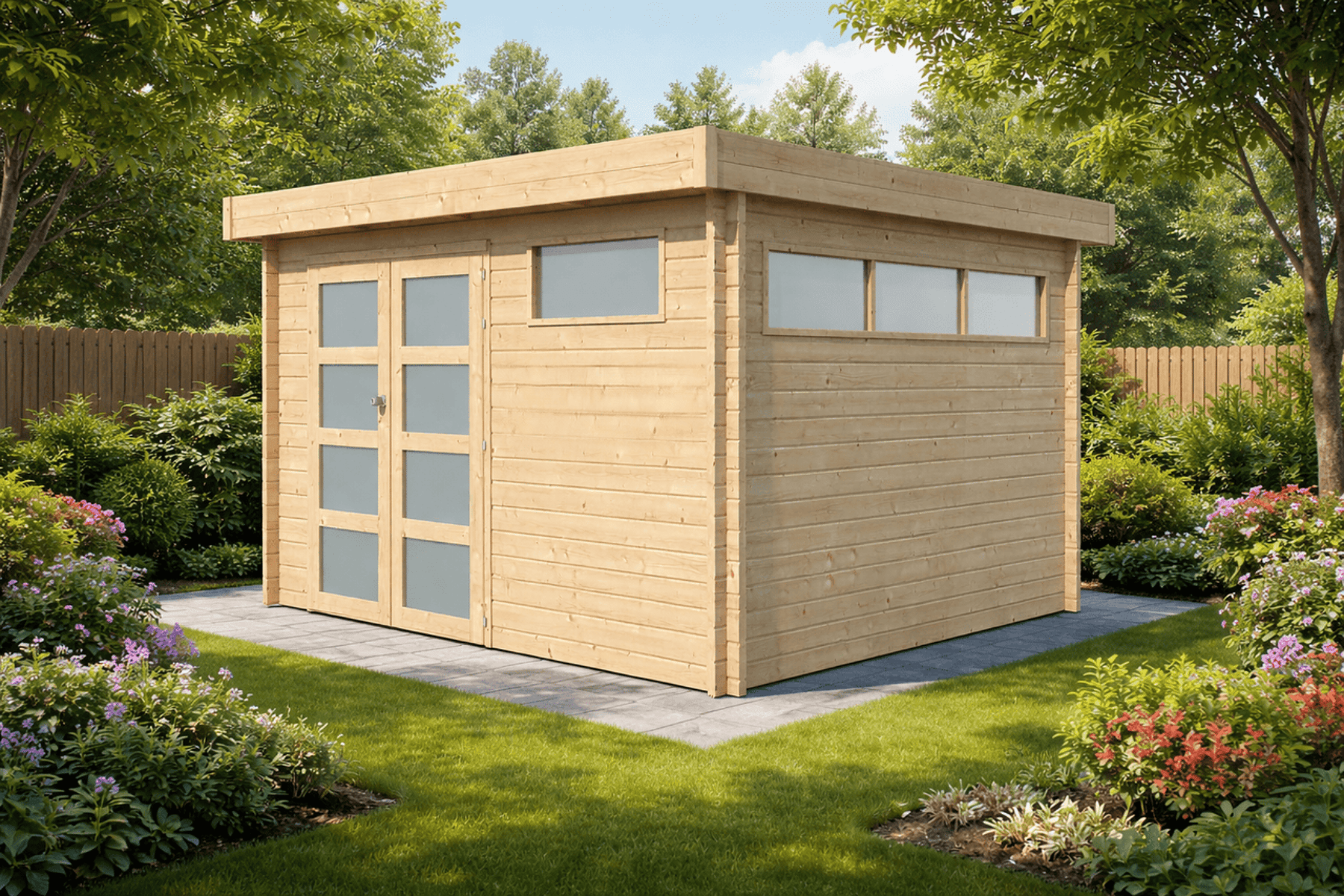 Gartenhaus Carlo 1 - 9,04 m² inkl. Trapezblechdach Anthrazit
