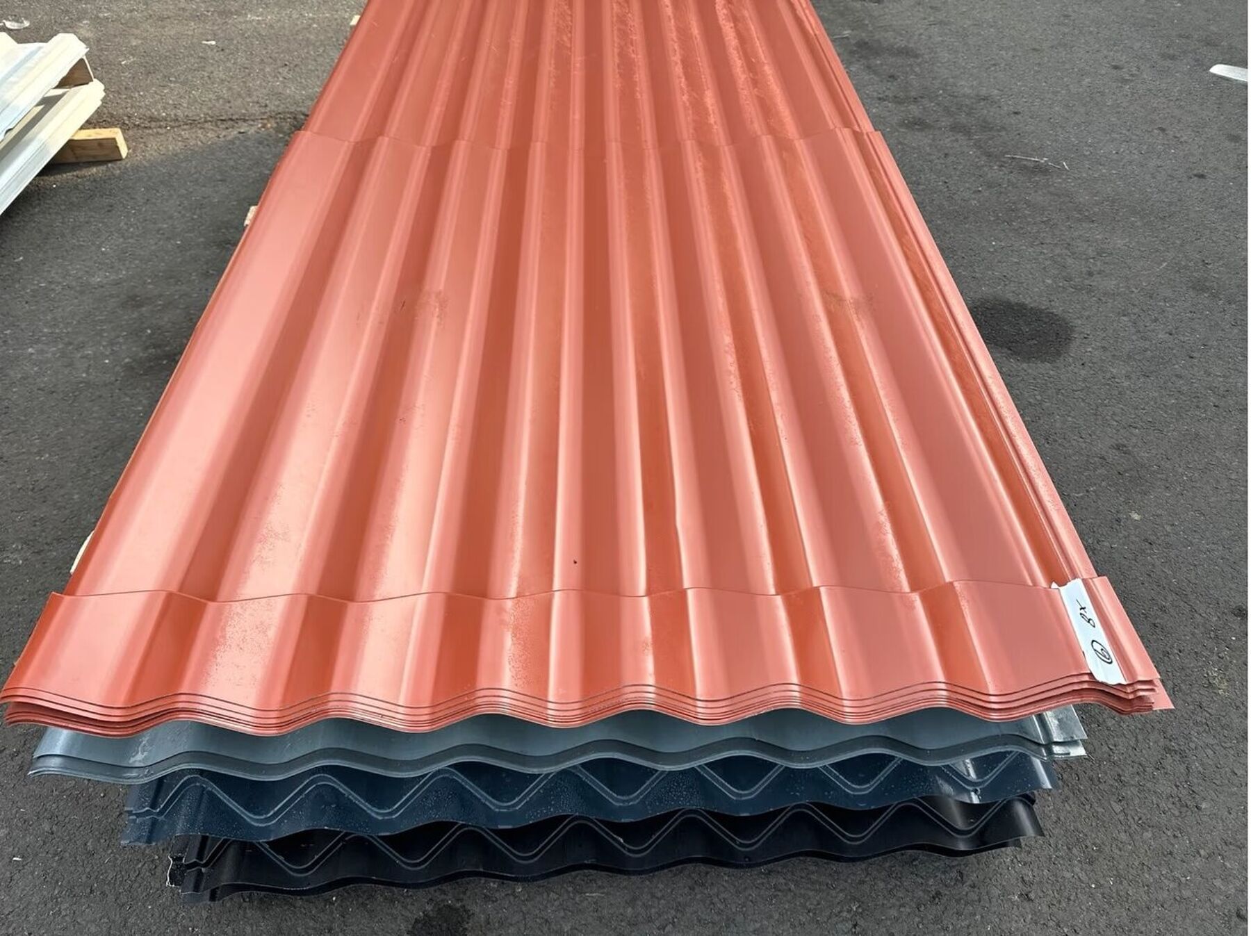 20,42 m² Wellblech Sonderposten 230 cm Rot DP 34-143