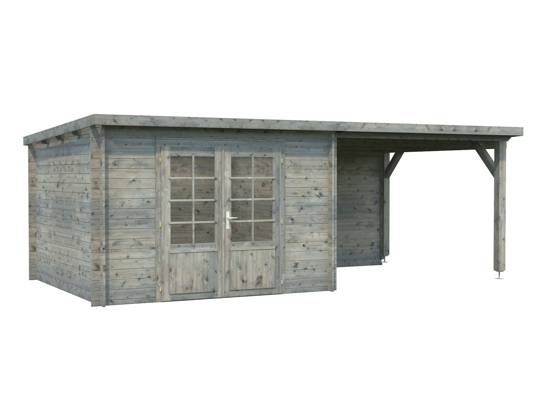 Gartenhaus Ella 8,7+8,2 m² Grau 