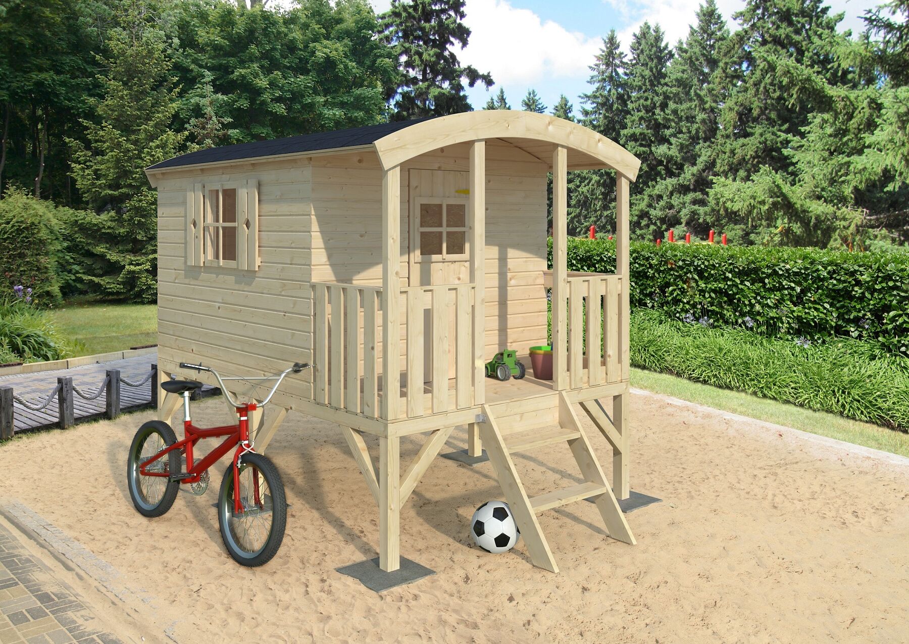 Kinderspielhaus Stelzenhaus Huck 3,3 m²