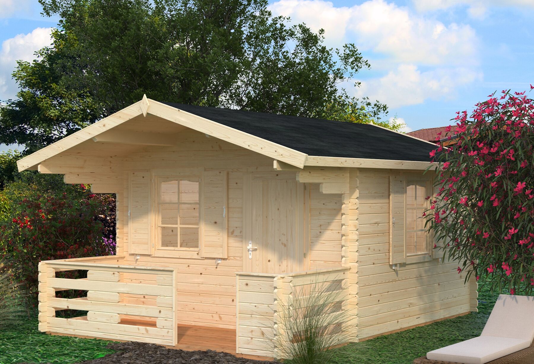 Palmako Gartenhaus Emma 10,4+4,2 m² Transparent 