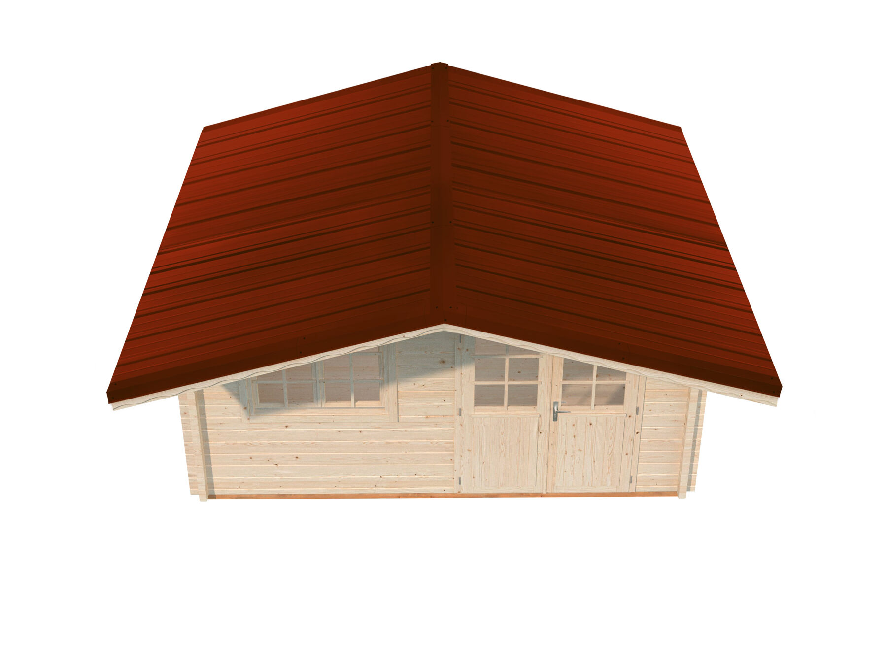 Trapezblech Dachpaket für Gartenhäuser mit Satteldach 11-15,0 m²