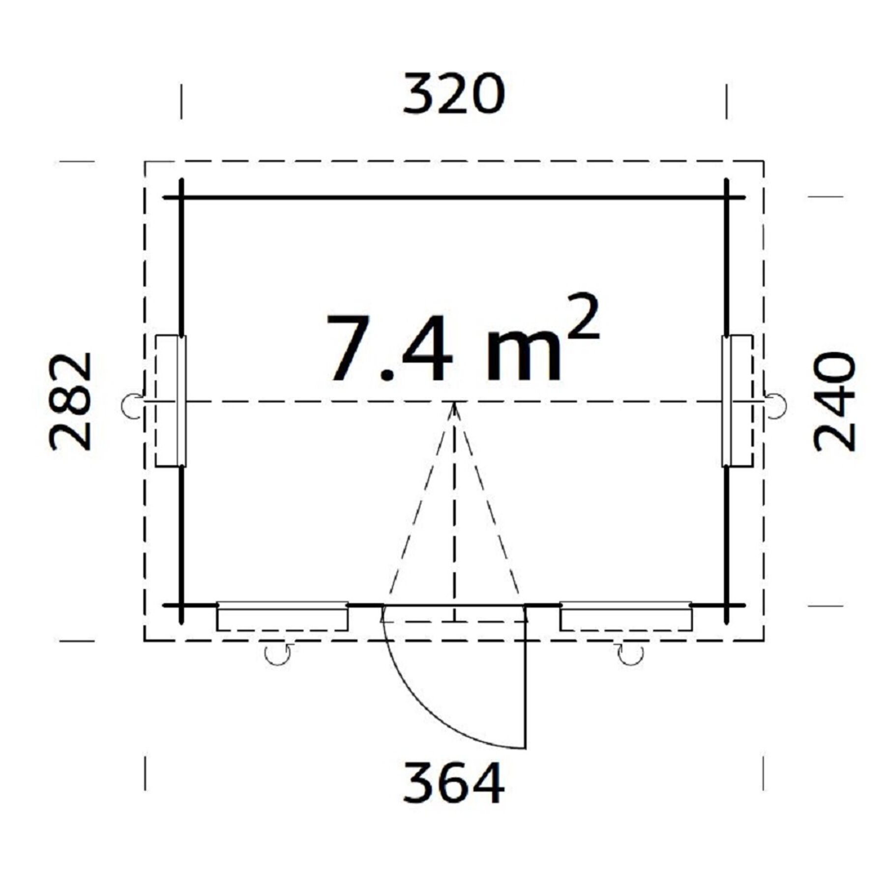 Gartenhaus Claudia 7,4 m² Grau 