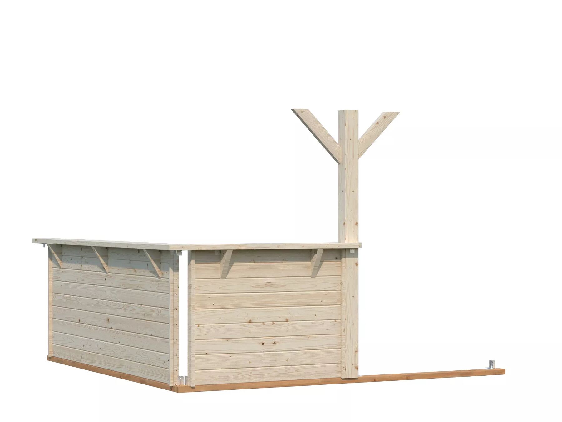 Pavillon Bianca 33,2 m² Set 520 mit ISO-Glas Schiebetür