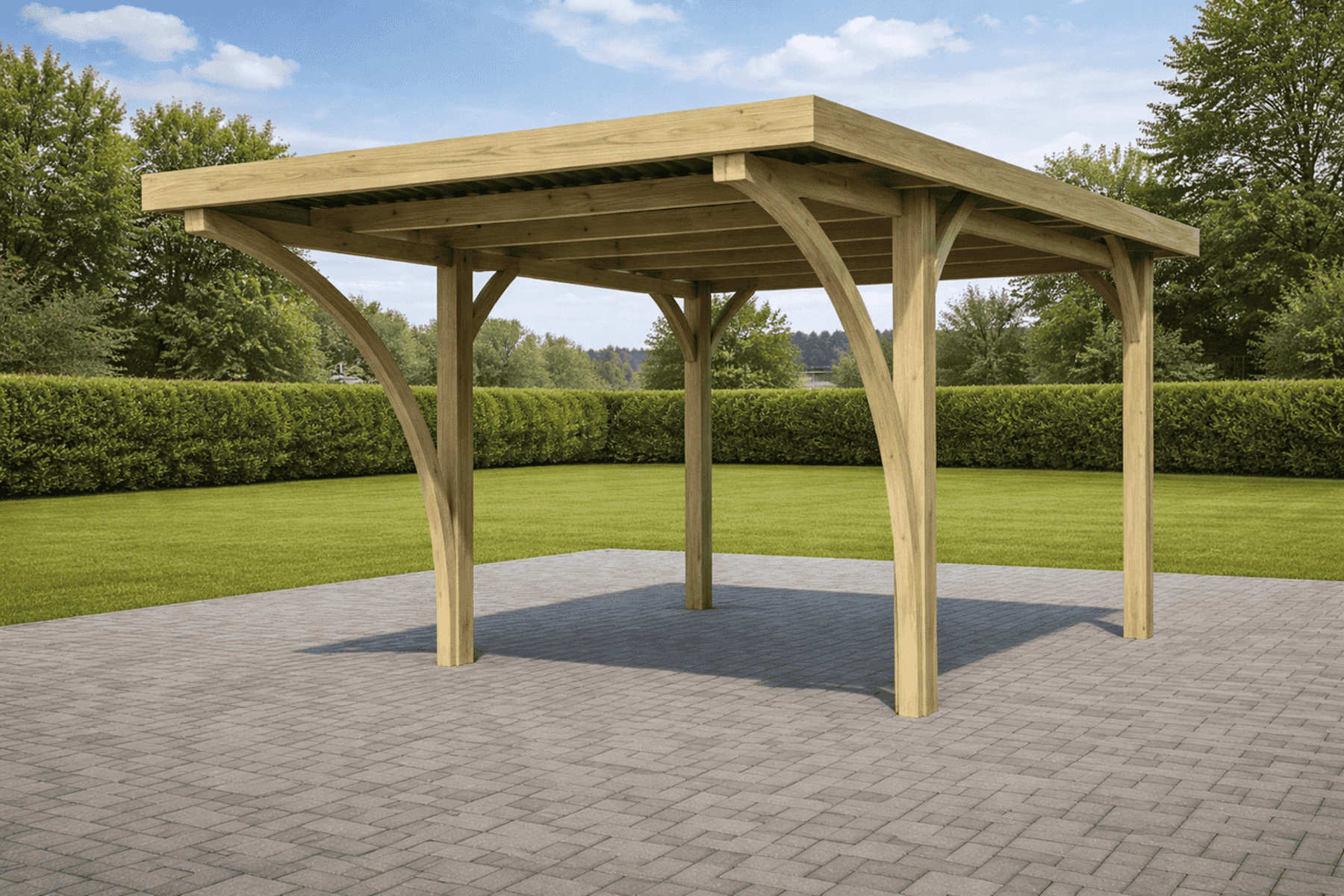 Carport Linn 13,45 m² inkl. Polyester-Wellplatte