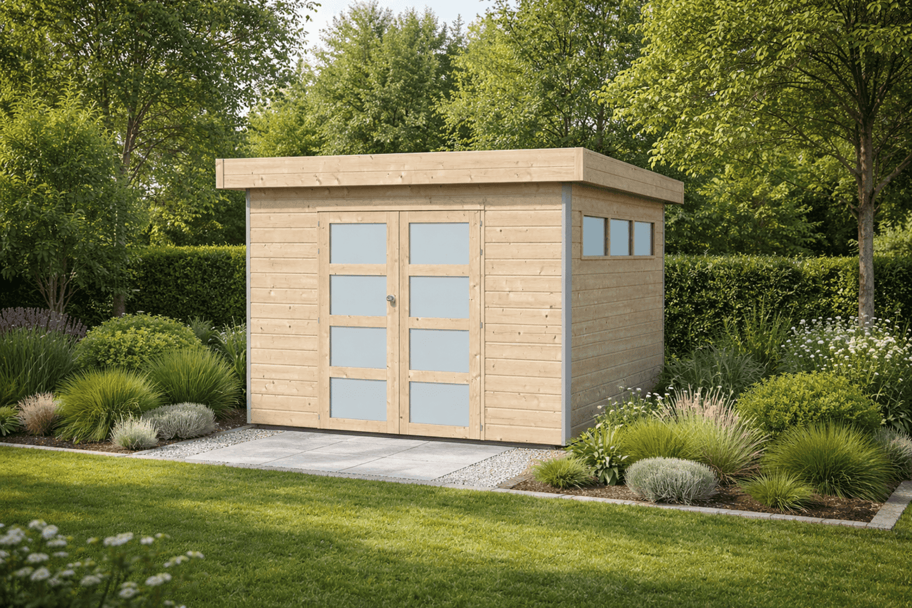 Gartenhaus Sven 1 - 8,38 m² inkl. Trapezblechdach Anthrazit