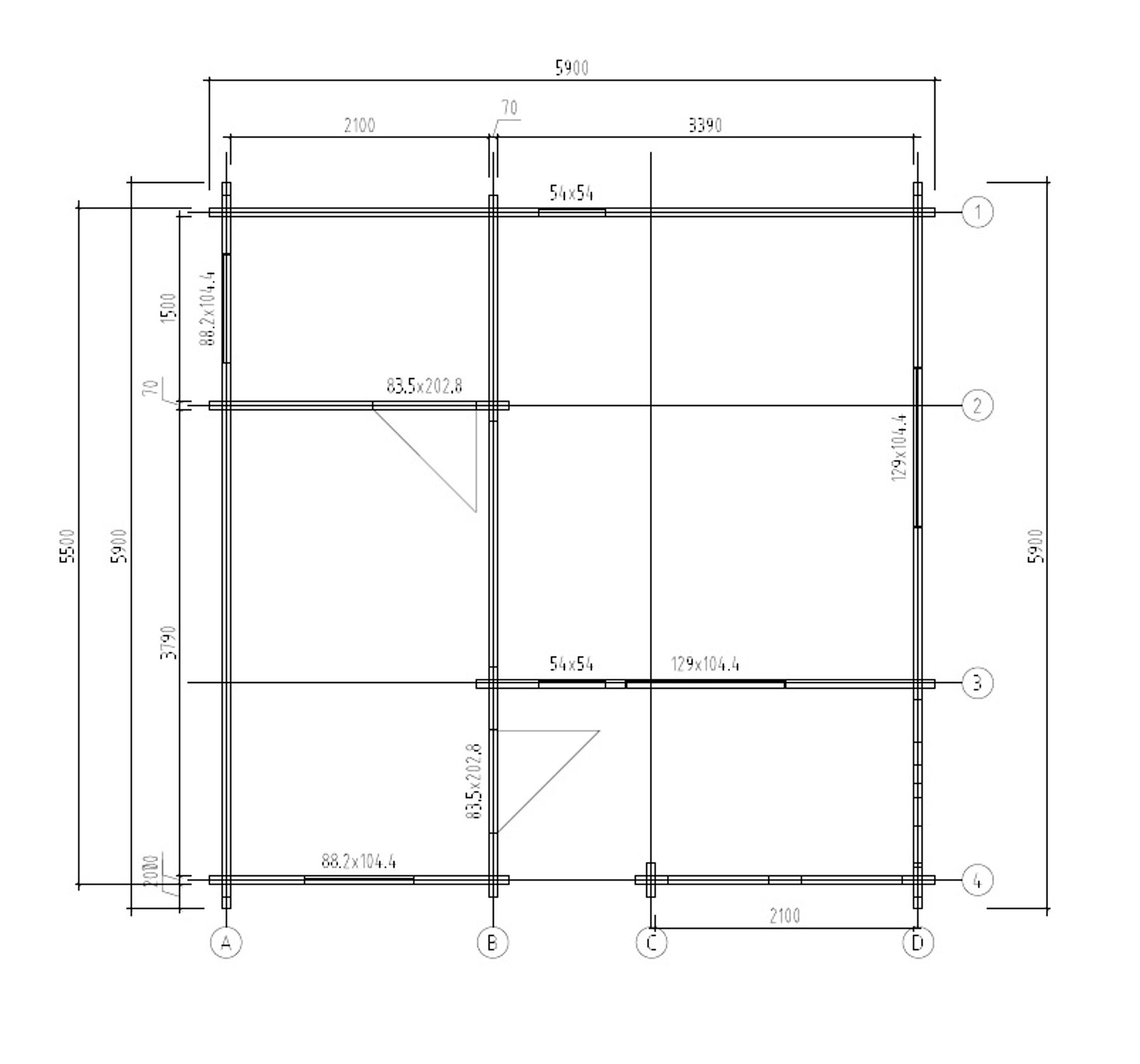Ferienhaus Emily 40,1+5,2 m² mit Trapezblech Silber