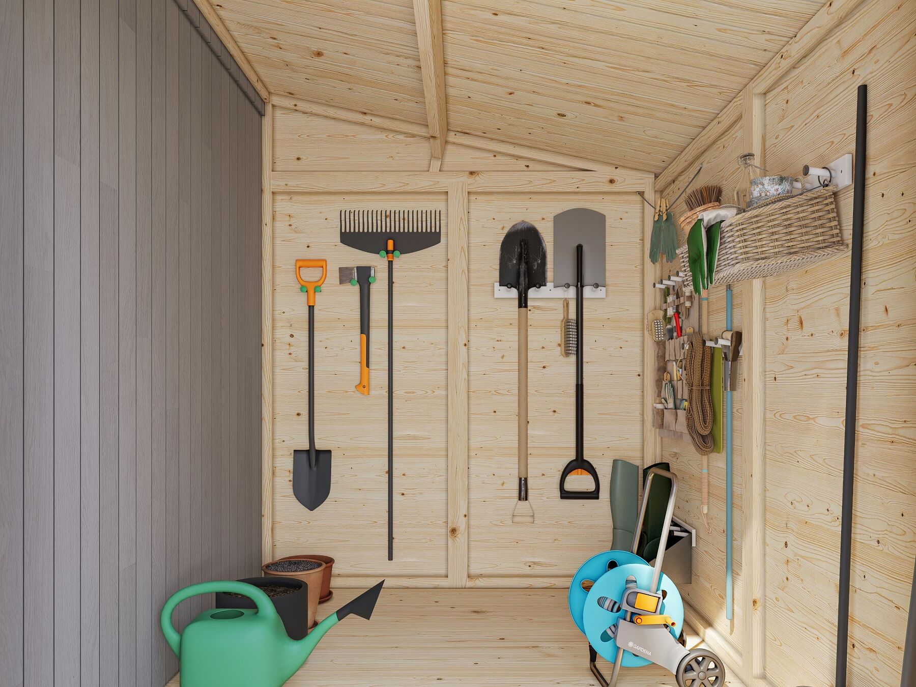 Anbauschuppen Mia 3,6 m² Transparent