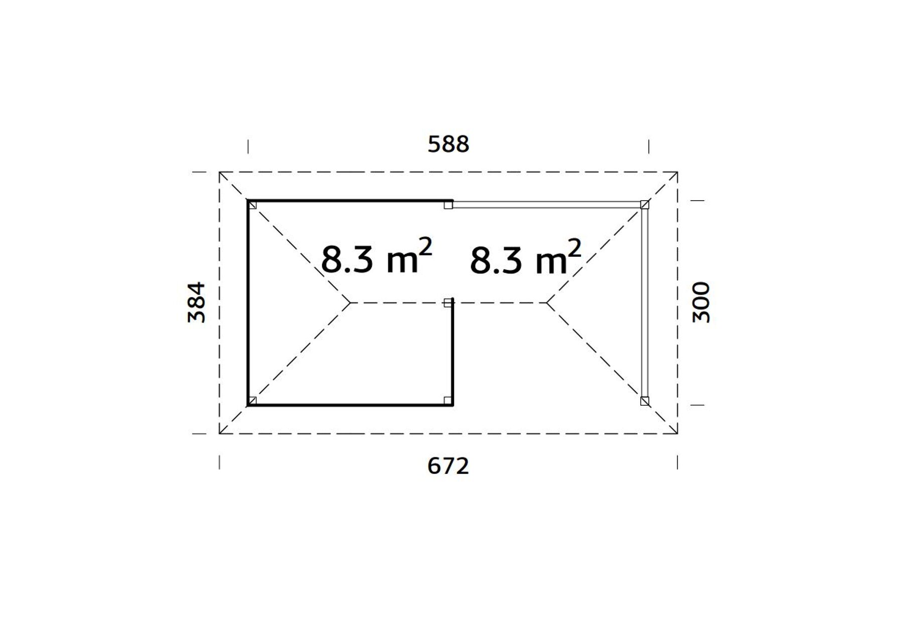 Pavillon Bianca 16,6 m² Set 110