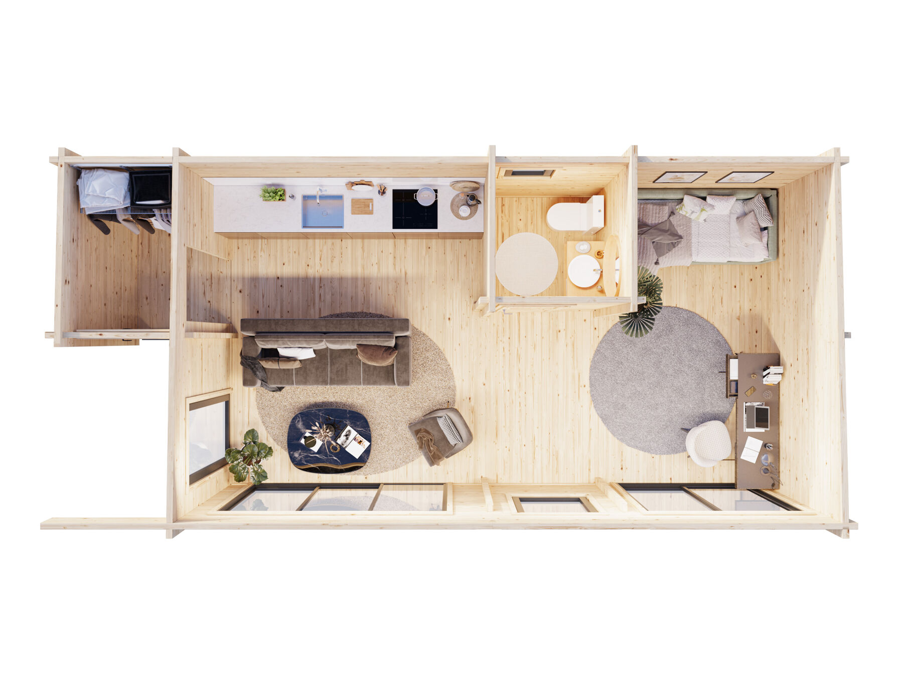 Ferienhaus Cecilia 32,0 m² mit ISO-Glas Schiebetür 