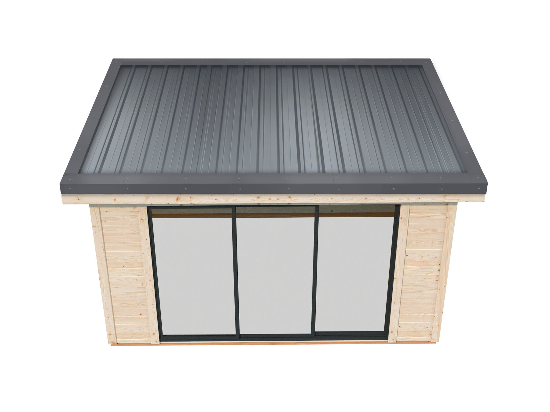 Gerätehaus Kalle 16,9 m² mit Trapezblech Anthrazit