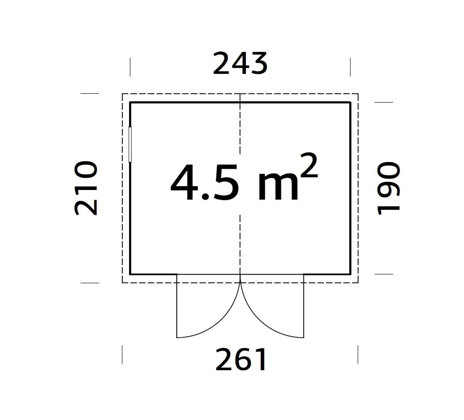Gerätehaus Dan 4,5 m² Grau