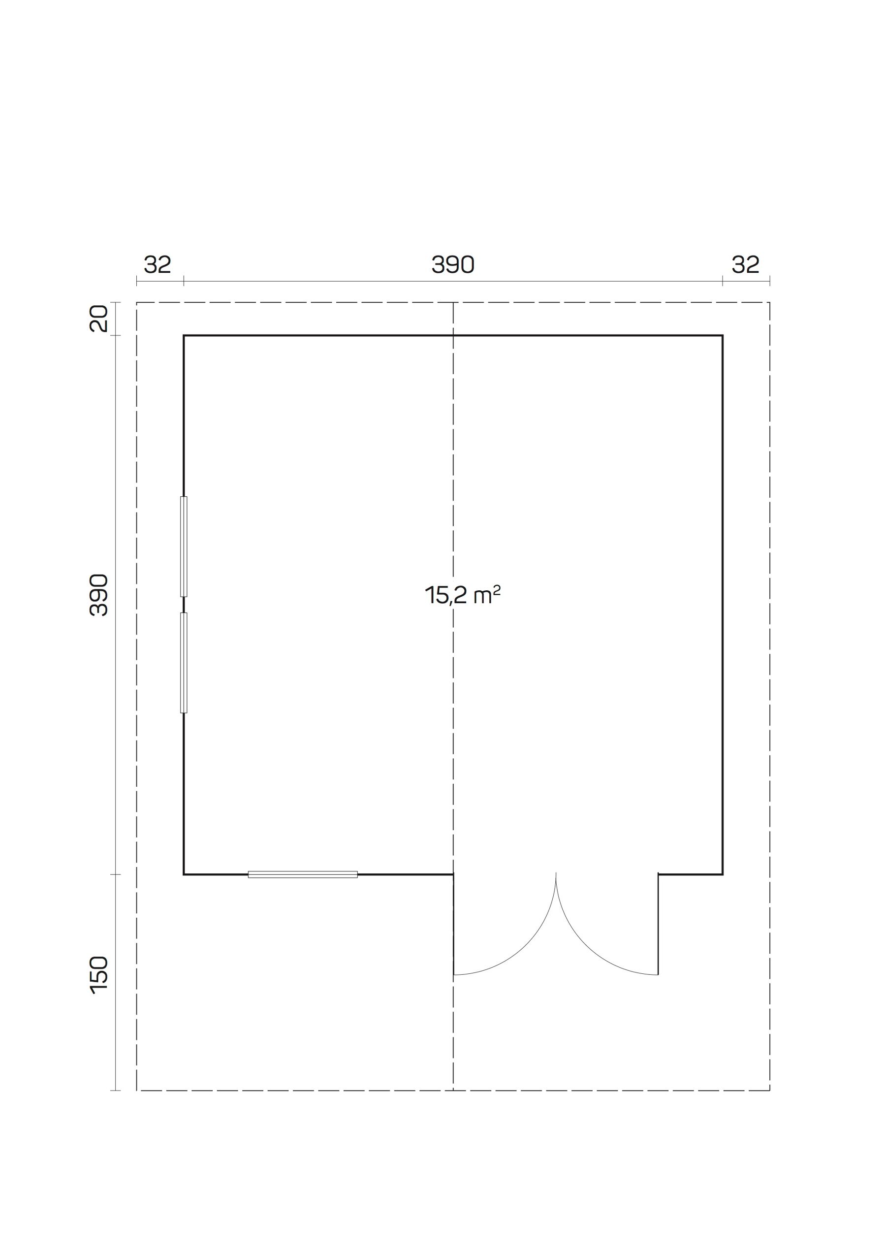 Gartenhaus Göteborg A 70 mit Ziegelblech Anthrazit