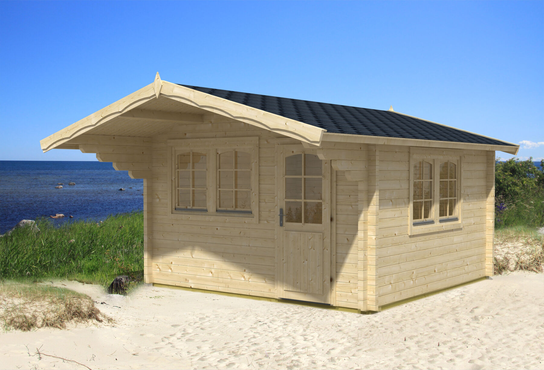 Gartenhaus Sevilla 70 mit Trapezblech Braun