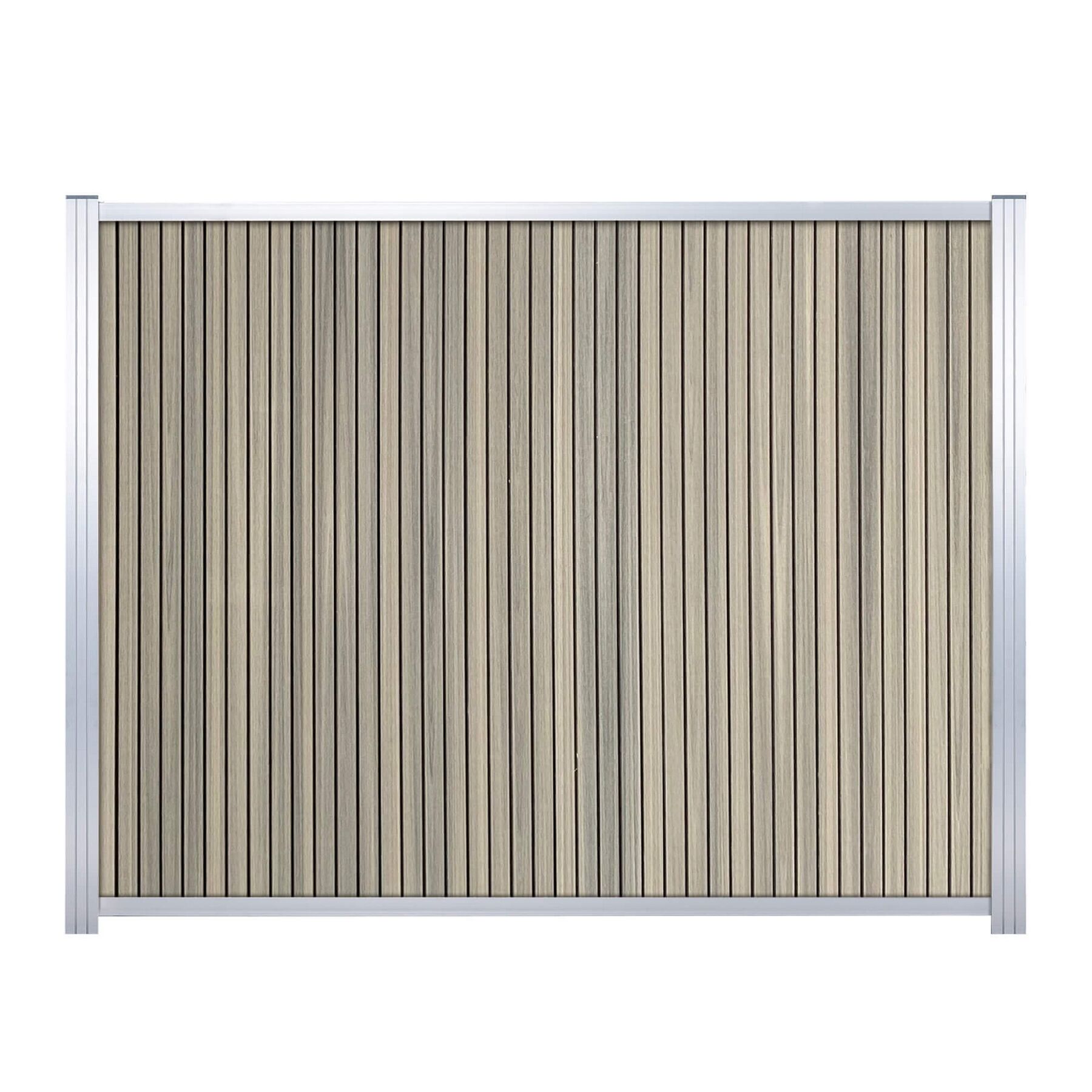 WPC Akustikzaun,  Shadowline Anthrazit 180 x 180 cm Vertikal